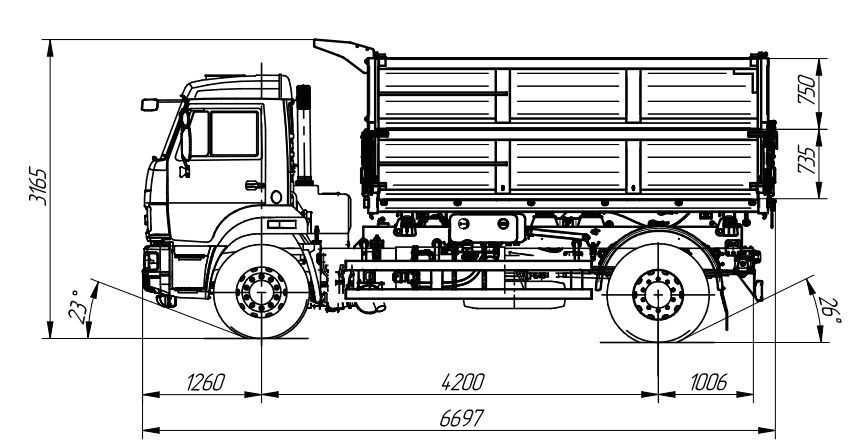 Чертеж камаз 43253