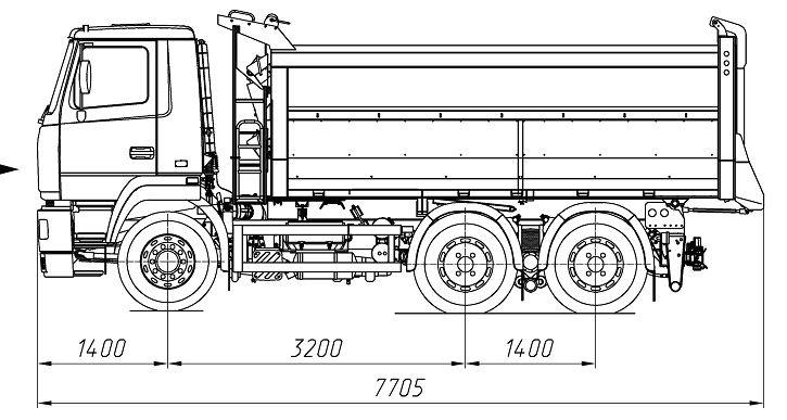 Самосвал AMKAR-658931-01E