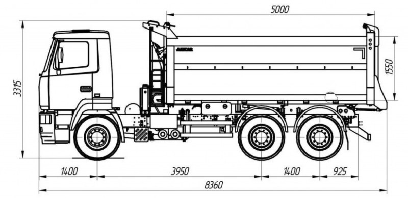 Самосвал AMKAR-658931-02E