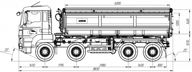 Самосвал AMKAR-65892-41E